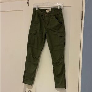 H&M Khaki Straight Leg Cargo Pants